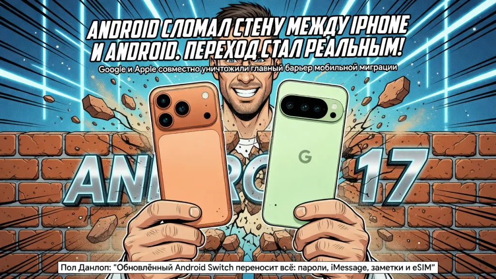 Android сломал стену между iPhone и Android. Переход стал реальным!